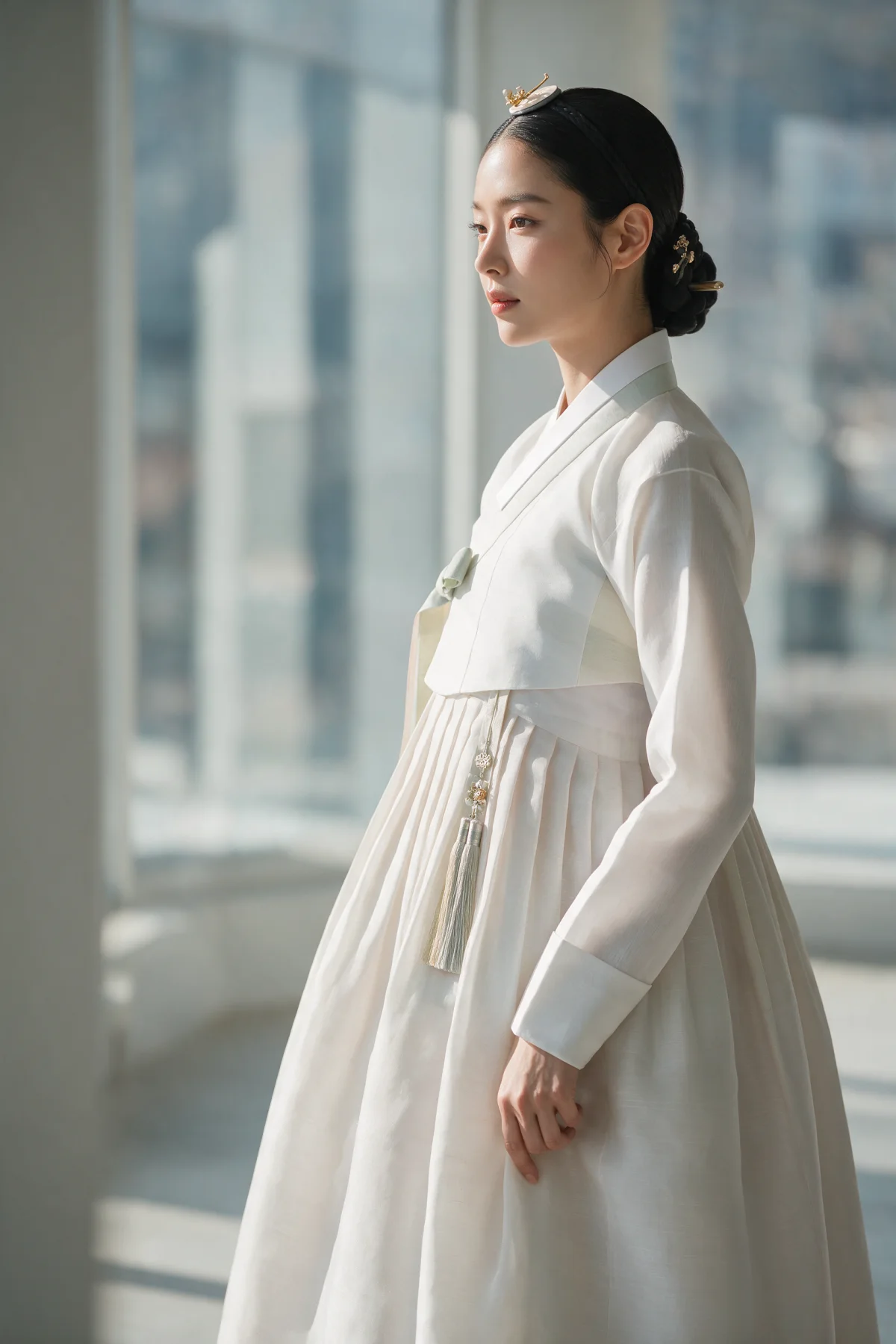 현대적인 한복 대여점 세로 캠페인 이미지