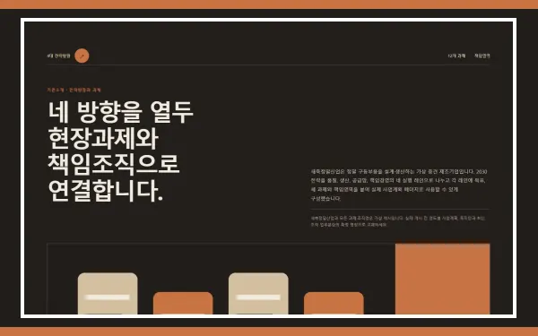 전략방향·전략과제 블록 화면