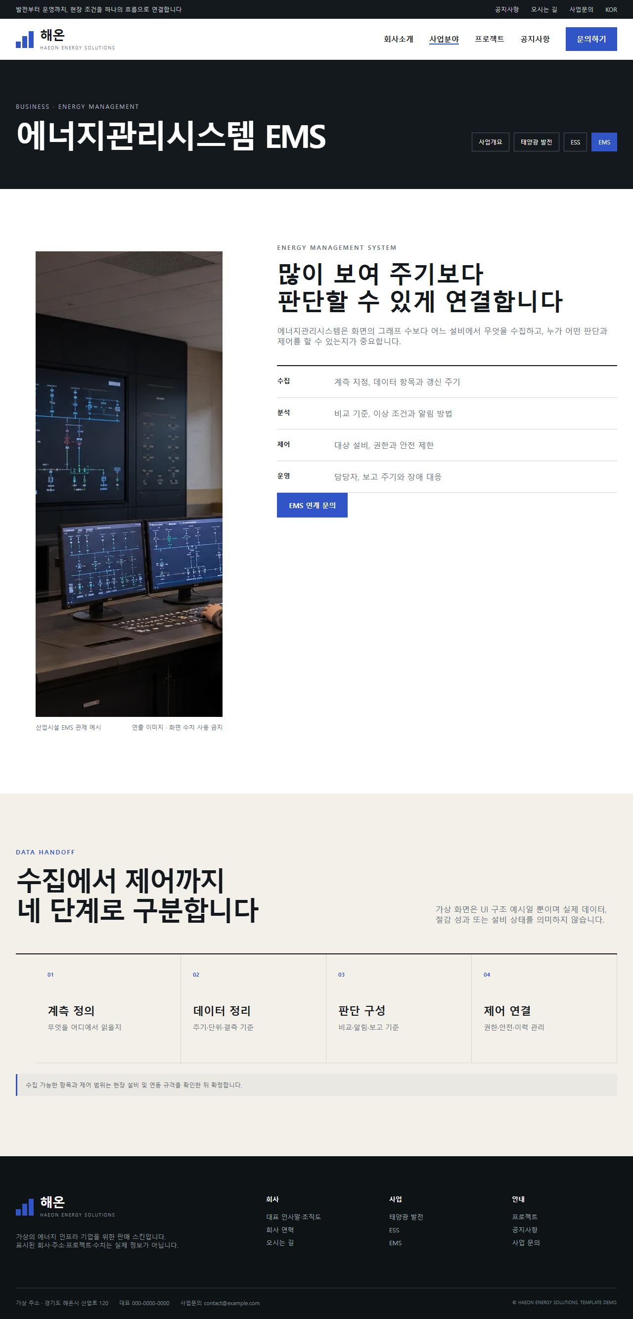 해온 에너지솔루션 — EMS